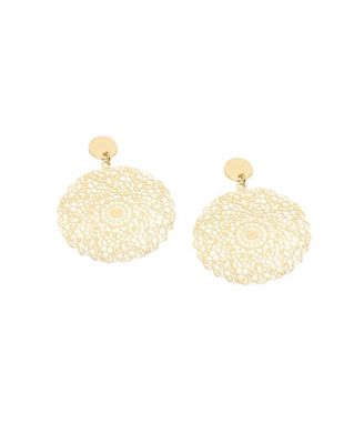 Women's Silver  Bling Cluster Drop Earrings