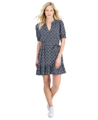Nautica Jeans - Women's Pufft-Sleeve Popover Dress