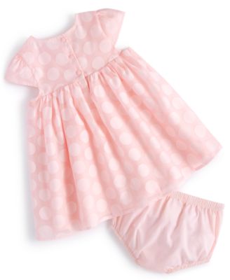 First Impressions Baby Girls Dot-Print Dress, Created for Macy's