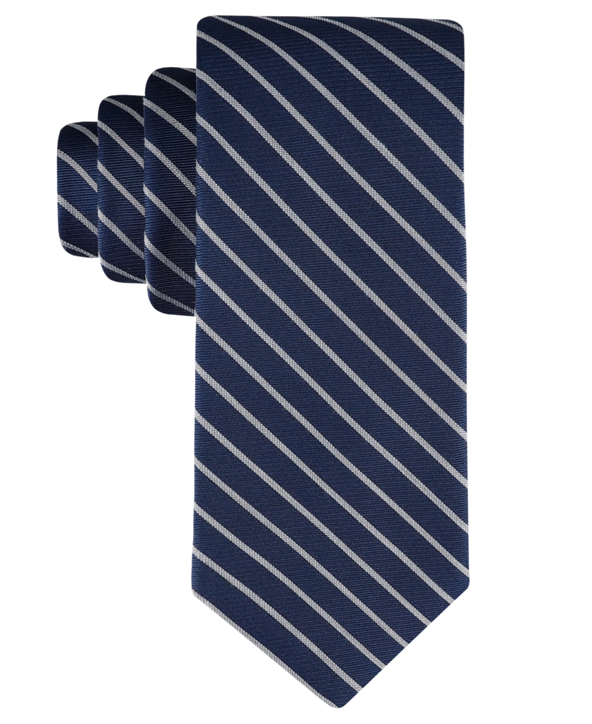 Shop Calvin Klein Men's Blake Stripe Tie In Navy