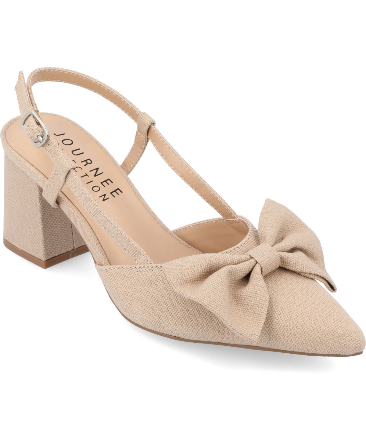 Shop Journee Collection Women's Tailynn Block Heel Pumps In Tan