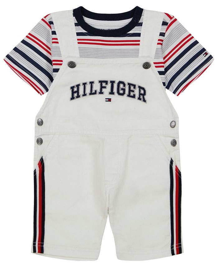 Tommy Hilfiger Baby Boys Short Sleeve Striped Tshirt and Signature