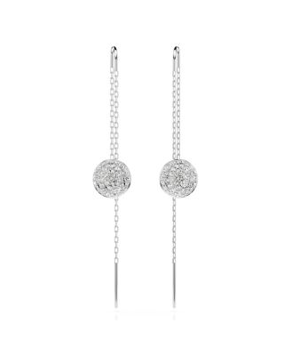 White, Rhodium Plated or Rose-Gold Tone Meteora Drop Earrings