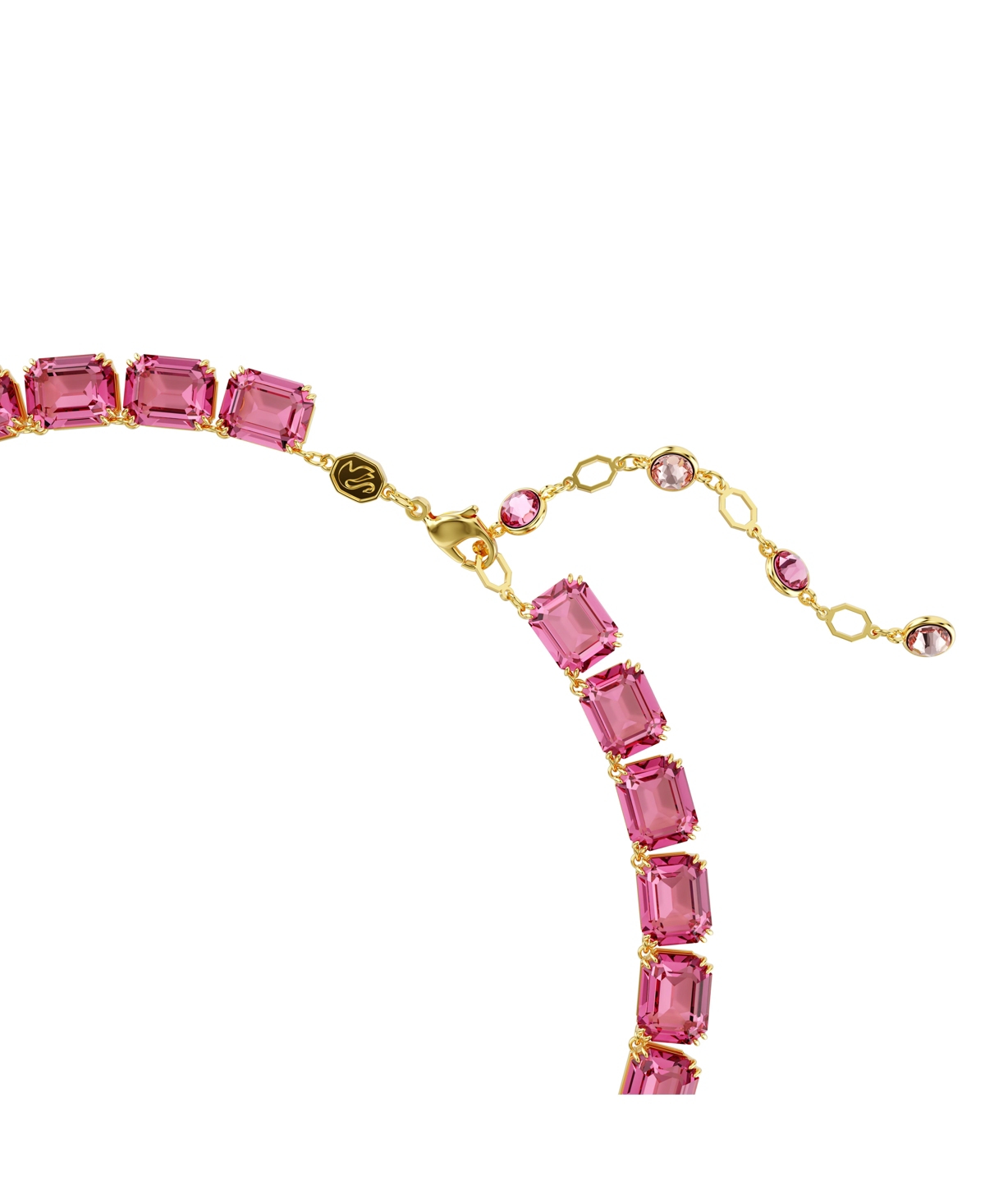 Swarovski Octagon Cut, Gold-Tone Millennia Necklace - Pink