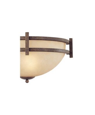 Oak Valley Collection Mission Cottage Sconce Wall Decor Rustic Bronze Hardwired 14 1/2" Wide Fixture Pocket Scavo Glass for Bedroom Bathroom Bedside Living Room Home Hallway - Franklin Iron Works