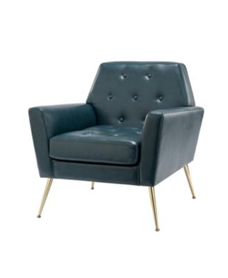 Modern Faux Leather Accent Chair for Living Room Bedroom