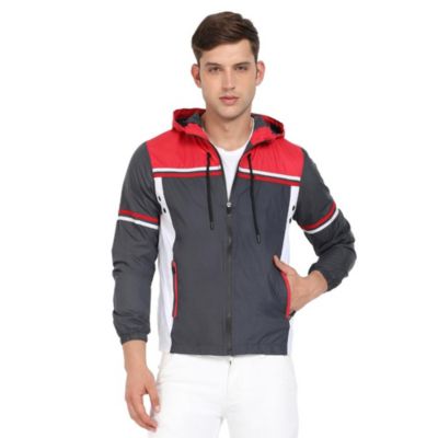 Men's Multicolor Zip-Front Jacket With Insert Pocket