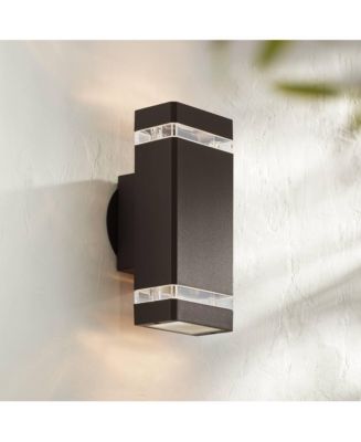 Sky ridge Modern Outdoor Wall Light Fixture Bronze Up Down 2-Light 10 1 ...