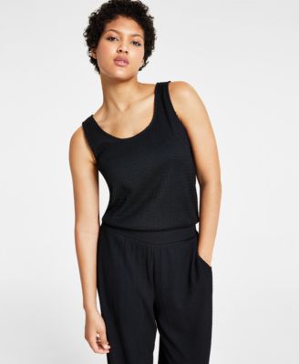 Bar III - Women's Textured Tank Top, Created for Macy's