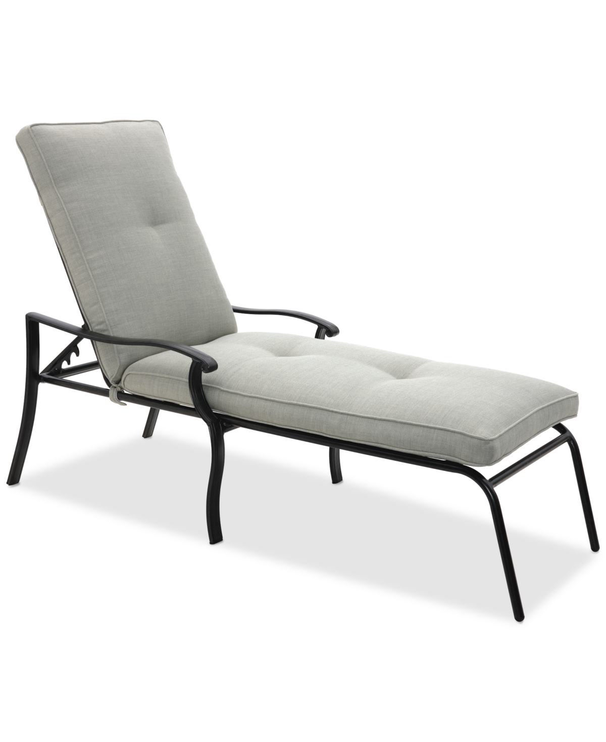 Agio Wythburn Mix And Match Lattice Outdoor Chaise Lounge In Oyster Light Grey,bronze Finish