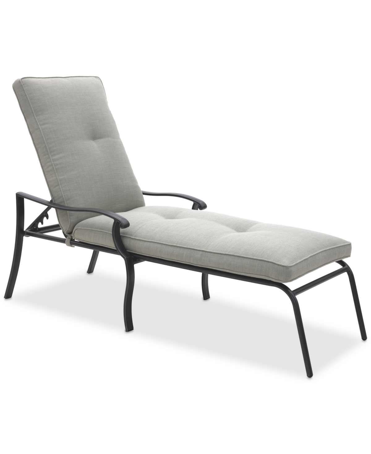 Shop Agio Wythburn Mix And Match Lattice Outdoor Chaise Lounge In Oyster Light Grey,pewter Finish