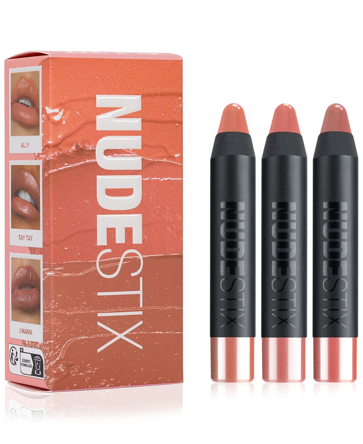 Shop Nudestix 3-pc. Nude Lips Founders' Mini Lip Set In Nude Natural