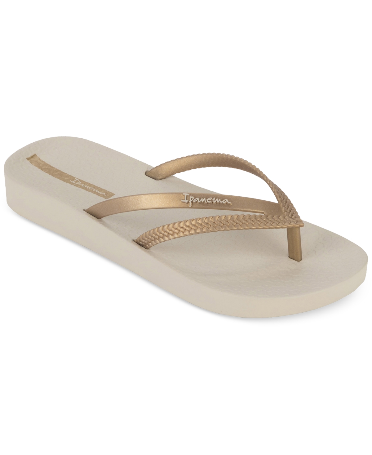Ipanema Bossa Soft Fem Slip-on Flip-flop Sandals In Beige,gold