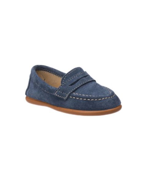 Туфли Elephantito Suede Penny Loafer для мальчиков, цвет: Джинсовый