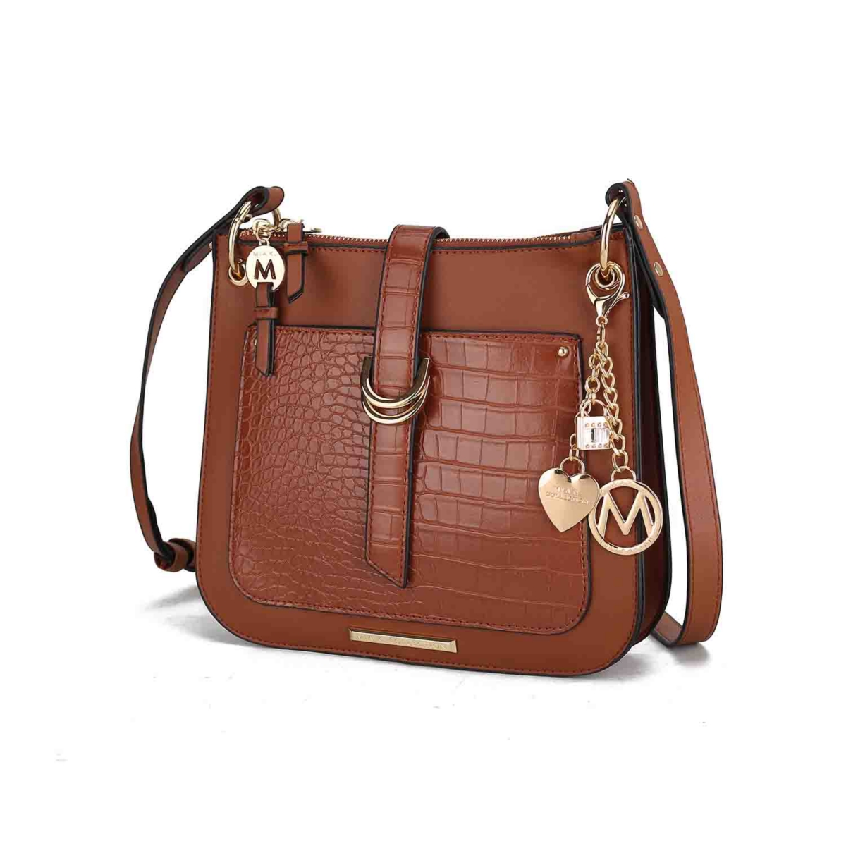 Mkf Collection Croco embossed Kiltienne crossbody bag for By Mia K