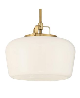 Gold 3-Light Opal White Glass Shade 15" Wide Modern Fixture Pendant Chandelier