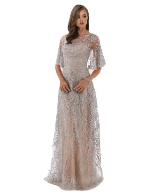 Women's Cape Sleeve Mother's Gown