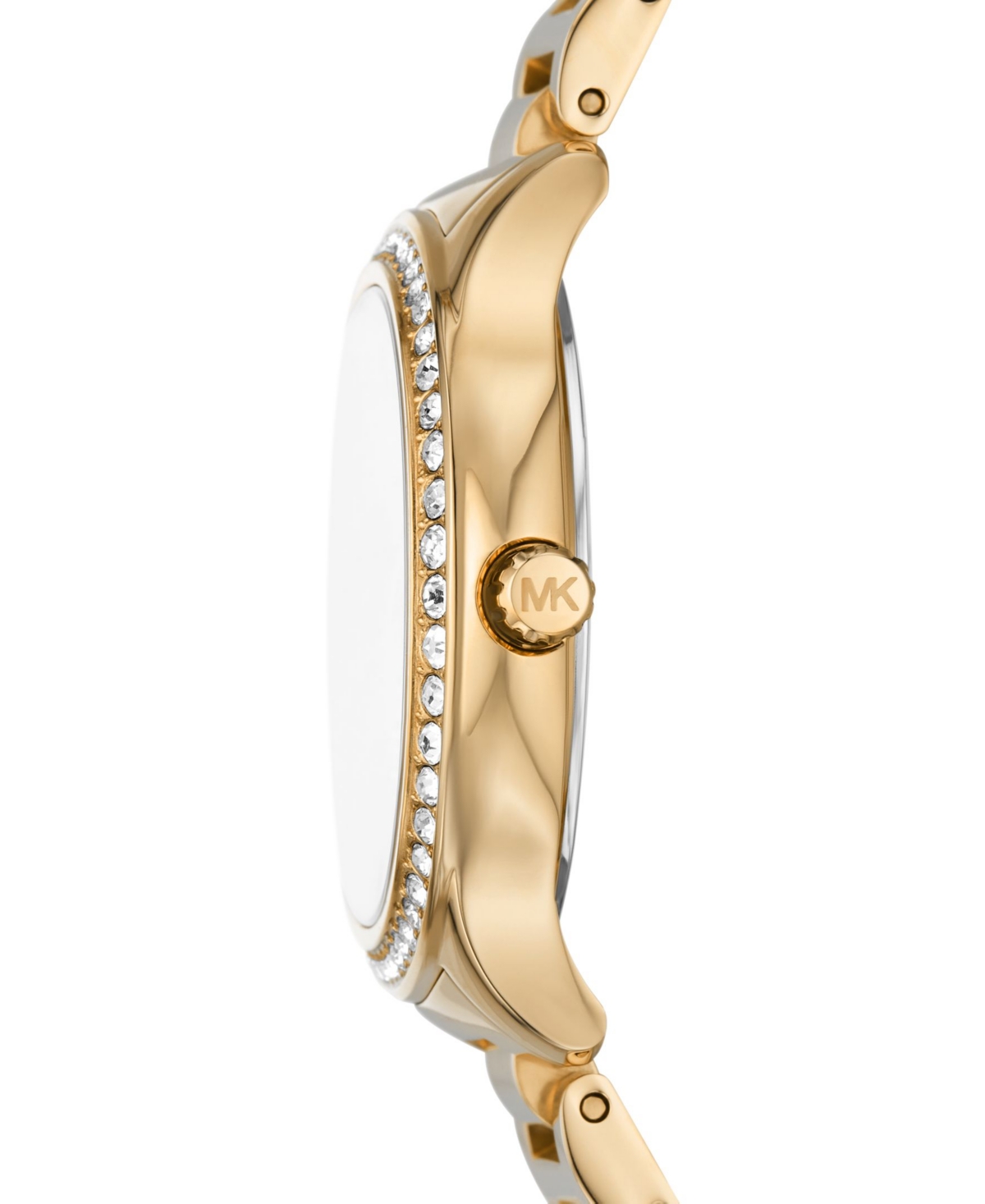 Shop Michael Kors Women's Sage Three-hand Gold-tone Stainless Steel Watch 38mm
