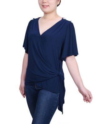 Women's Short Sleeve Wrap Top