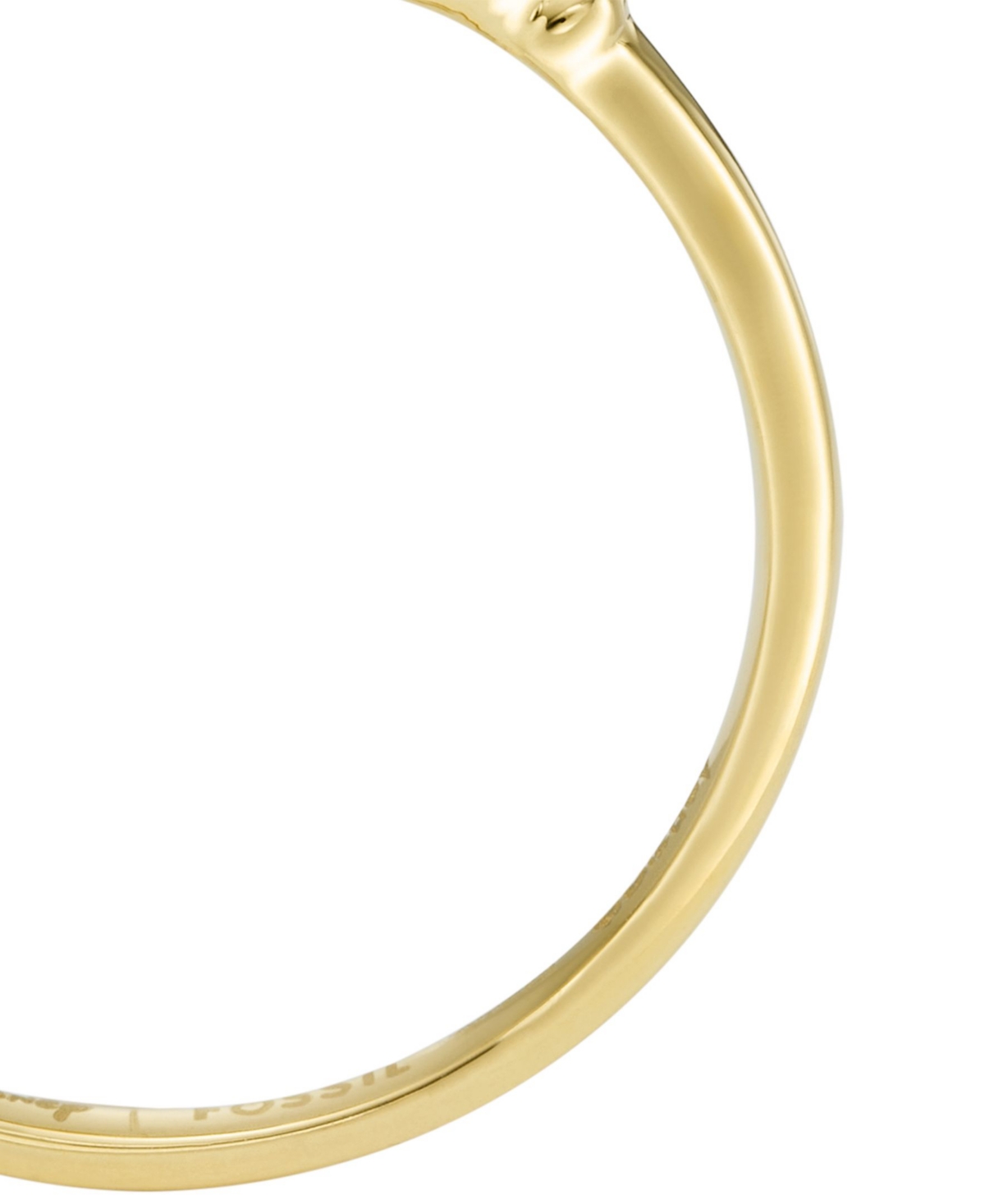 Fossil Women's Disney x Fossil Special Edition Gold-Tone Stainless Steel Signet Ring - Gold-Tone