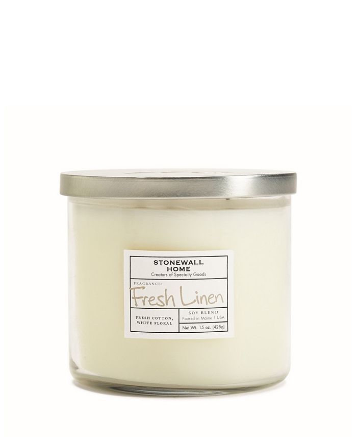 Stonewall Home Fresh Linen Candle - Macy's
