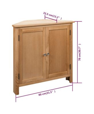 Corner Cabinet Brown Solid oak and MDF with oak veneer