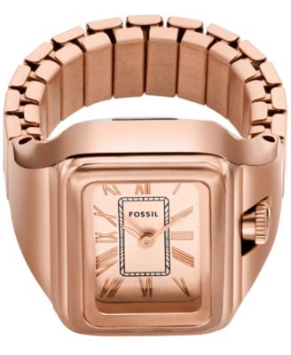 Women's Raquel Two-Hand Rose Gold-Tone Stainless Steel Ring Watch 14mm