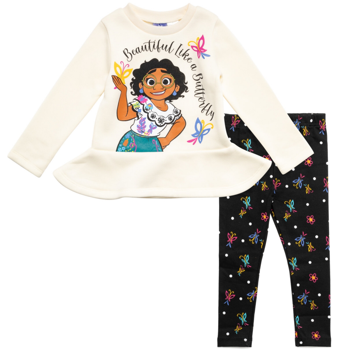 Disney Toddler Girls Encanto Mirabel Luisa Isabela Pullover Fleece Sweatshirt and Leggings Outfit Set to
