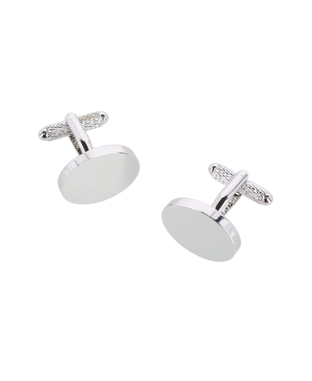 Мужские аксессуары Trafalgar Asher Oval Brass Engravable Cufflinks — фото 1