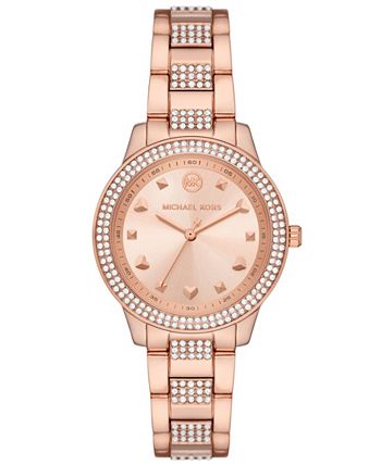 Michael kors women's rose gold watch macys outlet
