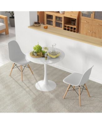 32 Inch Round Outdoor Patio Dining Table with MDF Top