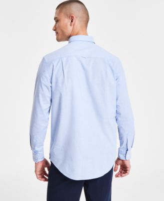 Men's Solid Stretch Oxford Cotton Shirt, Created for Macy's