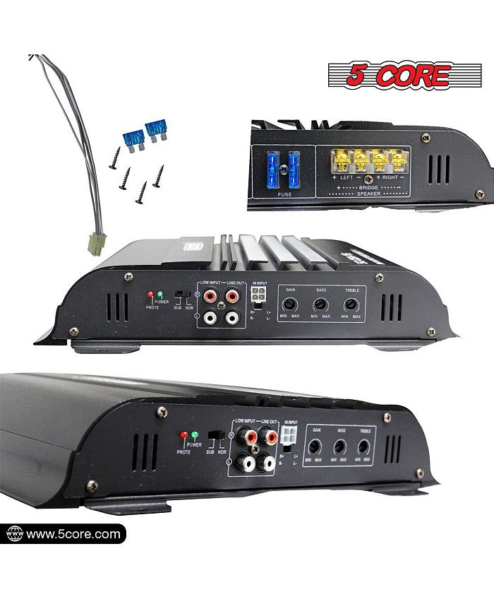 5 Core Car Amplifier 1800W Dual Channel Amplifiers Car Audio w MOSFET