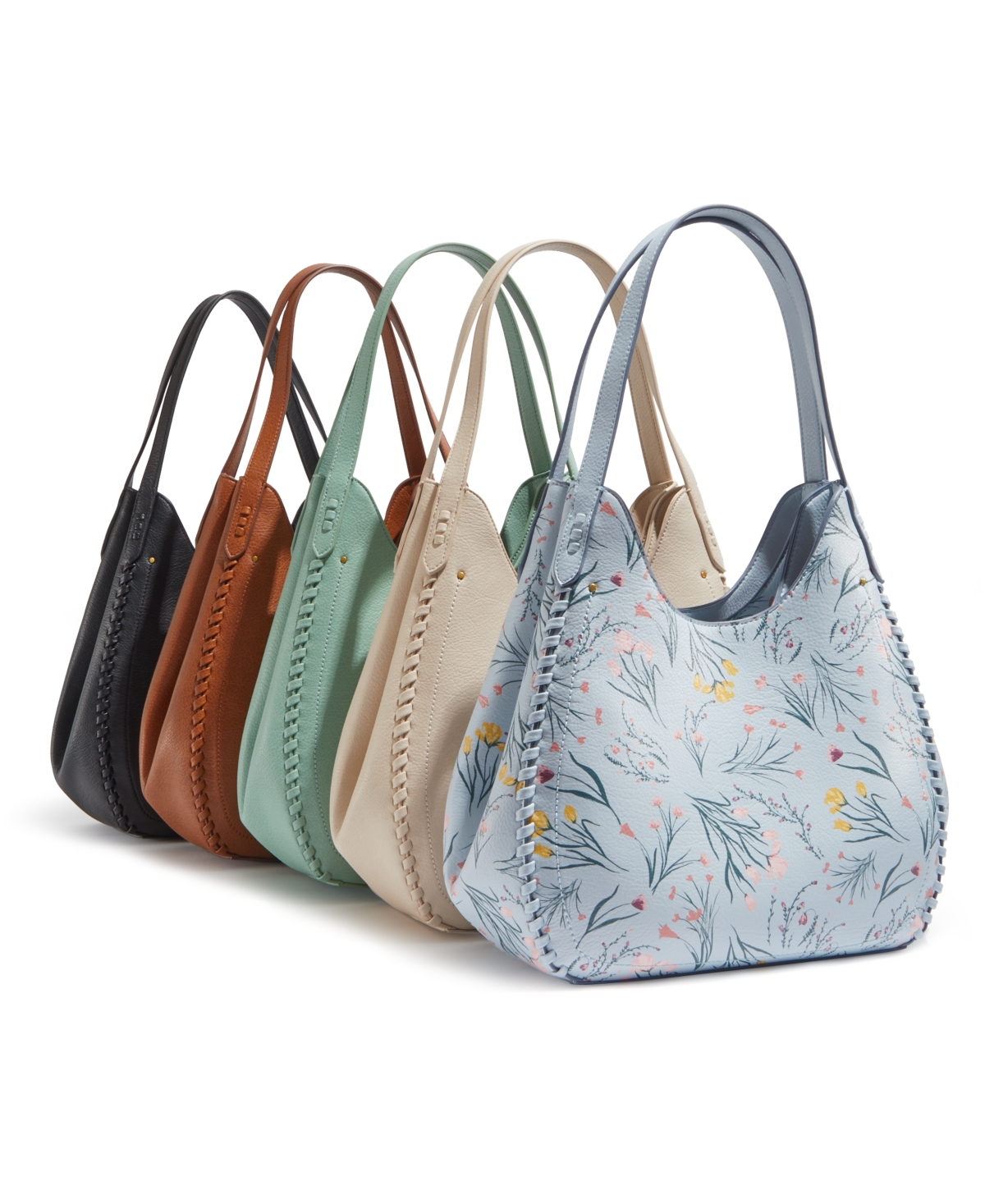 Style & Co Whip-stitch Soft 4-poster Tote, Created For Macy's In Black