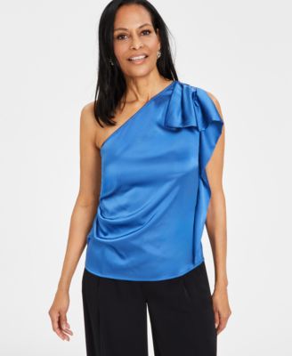 I.N.C. International Concepts - Women's One-Shoulder Ruffled Top