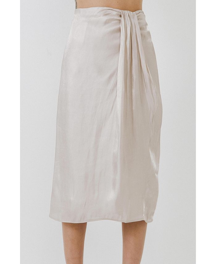 endless rose Women's Metallic Effect Midi Skirt - Macy's
