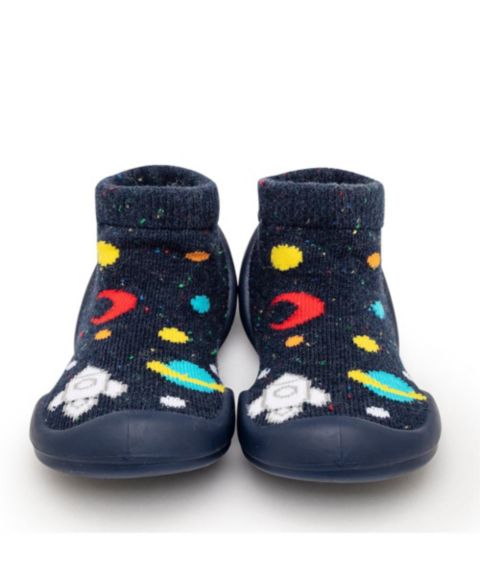 Обувь Komuello First Walk Sock Shoes Galaxy для мальчиков-малышей, цвет: Тёмно-синий