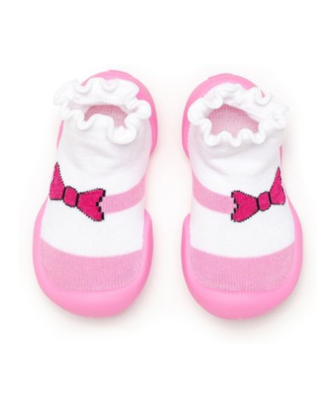 Обувь Komuello Breathable Washable Non-Slip Sock Shoes Mary Jane Bow для девочек-малышей