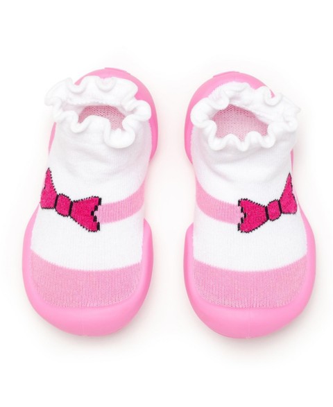 Детские Komuello Infant Girl Breathable Washable Non-Slip Sock Shoes Mary Jane Bow
