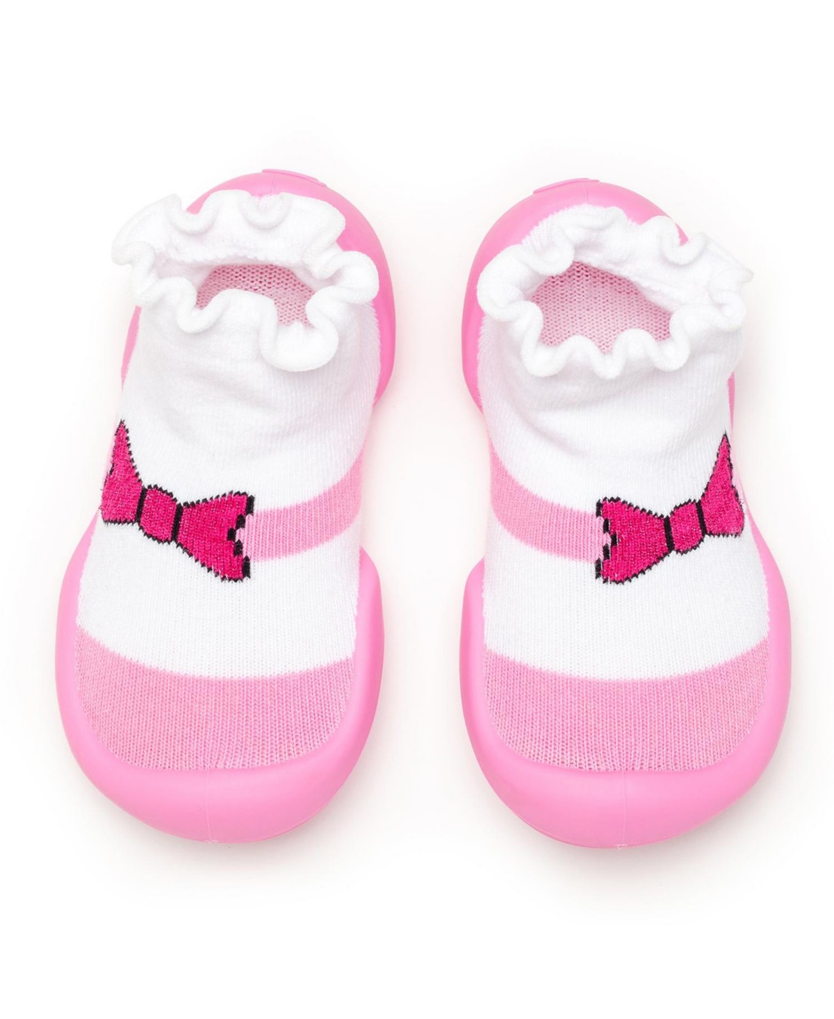 Детские Komuello Infant Girl Breathable Washable Non-Slip Sock Shoes Mary Jane Bow — фото 1