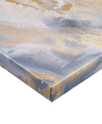 Madison Park Shimmering Symphony Glitter and Gold-Tone Foil Abstract Triptych 3-Pc Canvas Wall Art Set