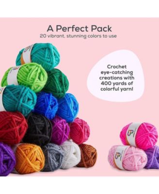 Acrylic Yarn for Crocheting, 20 Crochet Yarn for Crafts