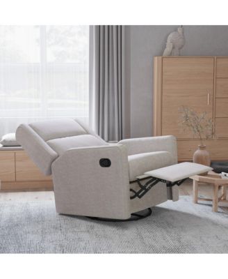 Dara 3-In-1 Traditional Manual Recliner Rocker Swivel Glider Chair