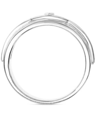 Cubic Zirconia & Lab Grown Blue Spinel Accent Evil Eye Band