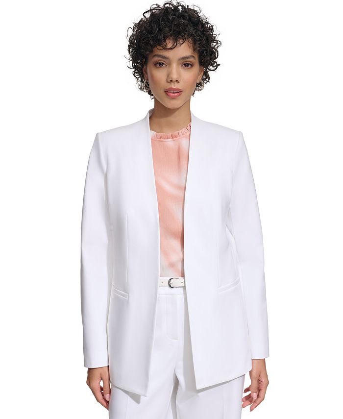 Calvin klein collarless blazer online
