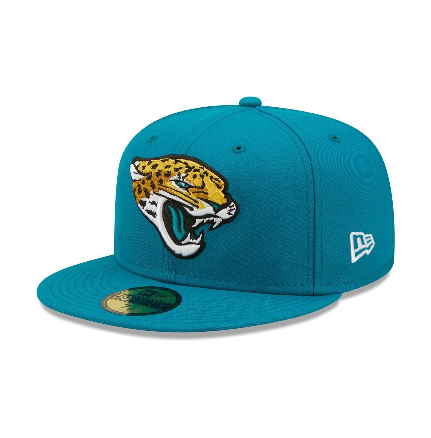 Мужская кепка New Era Teal Jacksonville Jaguars Omaha 59FIFTY Fitted Hat — фото 1