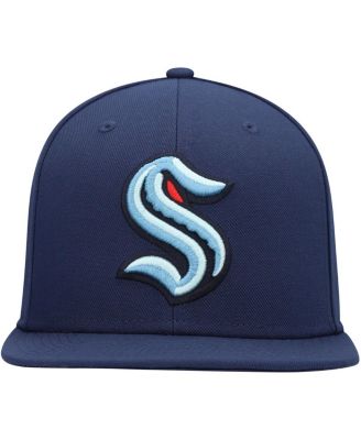 Men's Deep Sea Blue Seattle Kraken Primary Team Logo Snapback Hat