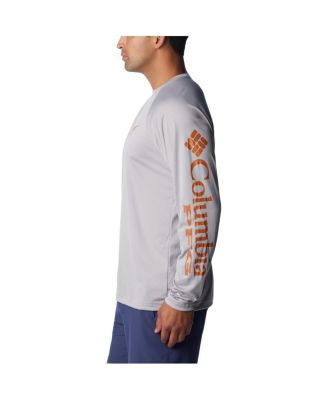 Men's Gray Texas Longhorns Terminal Tackle Omni-Shade Raglan Long Sleeve T-shirt