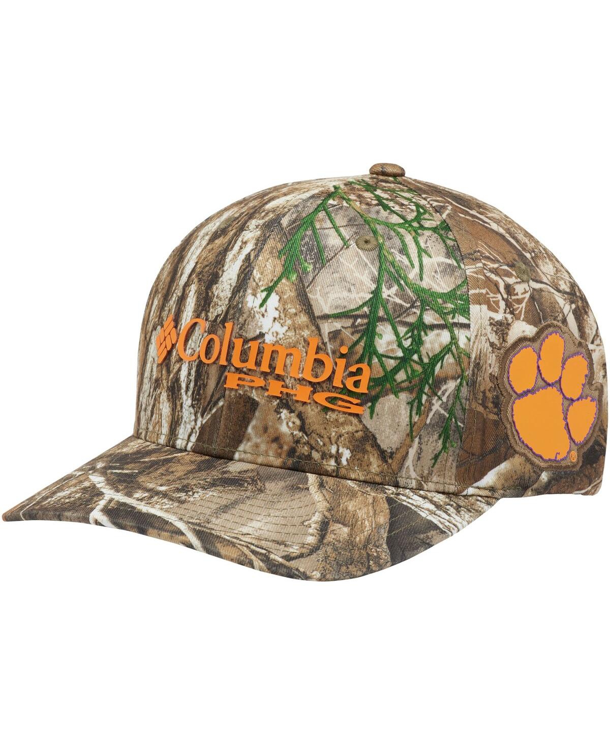 Columbia Men's And Women's  Real Tree Camo Clemson Tigers Mossy Oak Bottomland Flex Hat In Realtree Camo