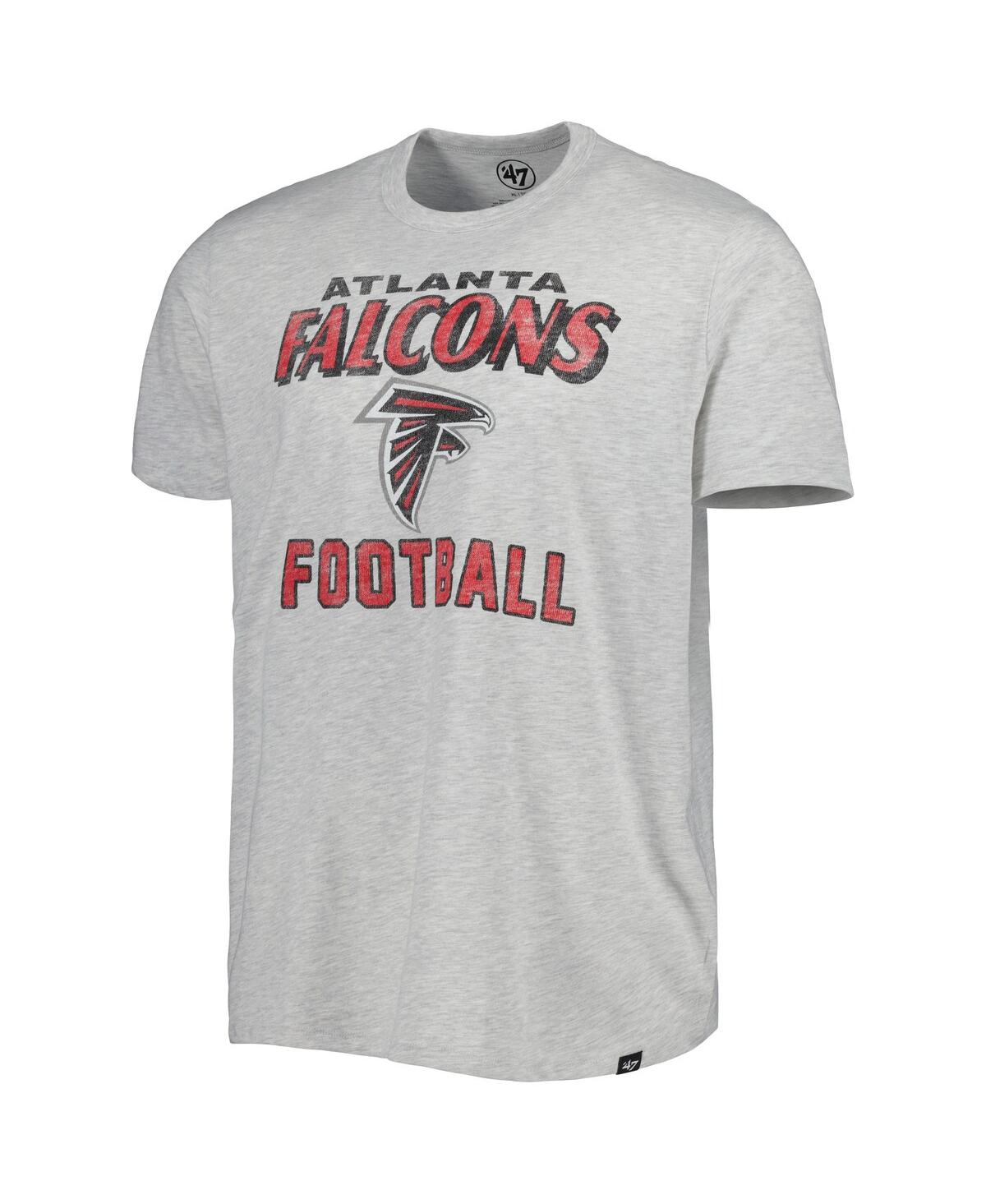 Shop 47 Brand Men's ' Heathered Gray Distressed Atlanta Falcons Dozer Franklin Lightweight T-shirt